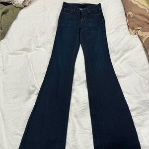 J BRAND Maria Highrise Dark Wash Flare Jeans